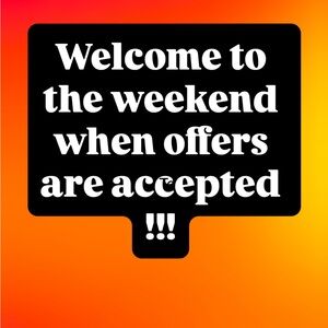 Black Decorative Sign - Weekend Offers